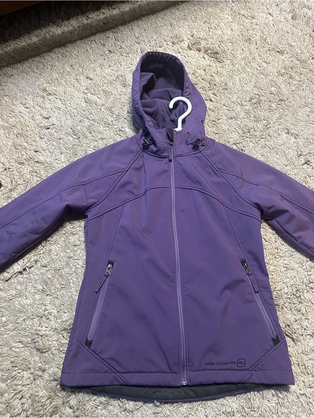 Free Country Purple Women's Hooded Softshell Jacket